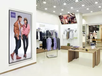 Large digital displays in clothes store-Audio Visual-Product