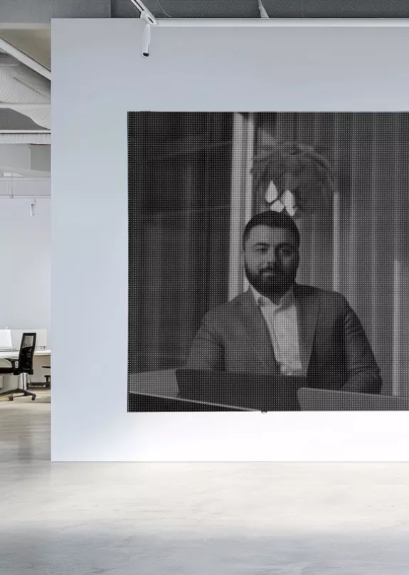 LED-vegg på kontor